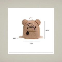 Embroidered Bear Backpack for Kids and Women