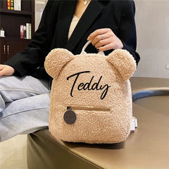 Personalised Initial Backpack with Bear Shoulder Bags