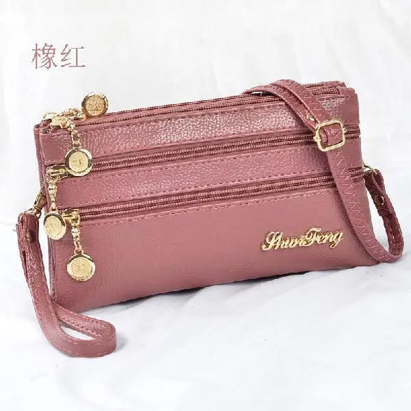 Soft Leather Small Shoulder Crossbody Bags Ladies Clutch