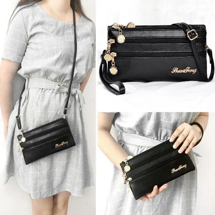 Soft Leather Small Shoulder Crossbody Bags Ladies Clutch