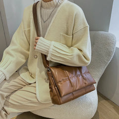 Plaid Shoulder Bag Large Capacity Diagonal Cross Female Bag