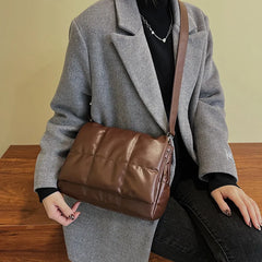 Plaid Shoulder Bag Large Capacity Diagonal Cross Female Bag