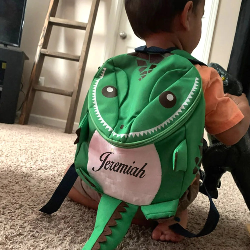 Personalized Baby Dinosaur Backpack Name Cartoon Backpack
