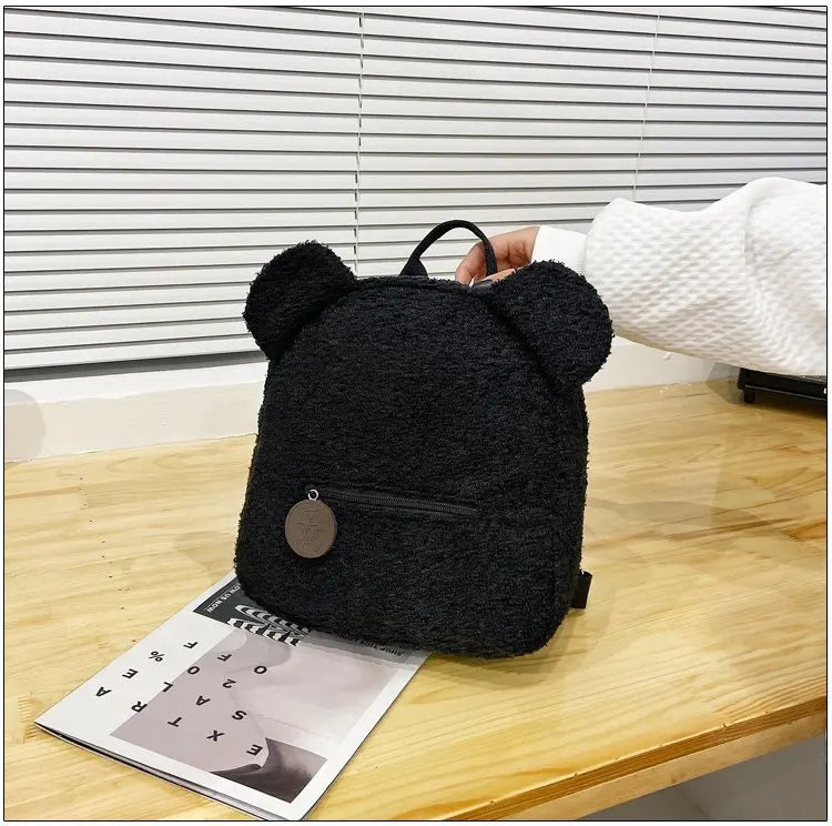 Personalized Bear Backpacks Kid's Lightweight Plush Preschool Bag