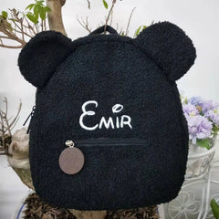 Personalized Embroidered Toddler Backpack Lightweight Plush Bear Bag