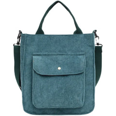 Personalized Name Corduroy Shoulder Bag Canvas Handbag