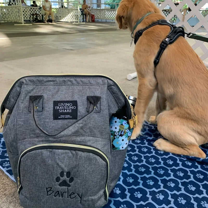 Customized Service Dog Bag with Embroidered Monogram