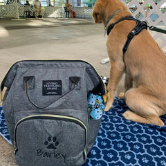 Customized Service Dog Bag with Embroidered Monogram