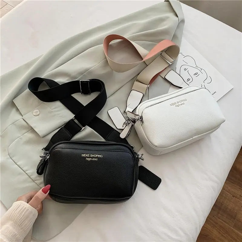 Small Shoulder Bag Women Party Wide Straps Casual Cross Body Bag