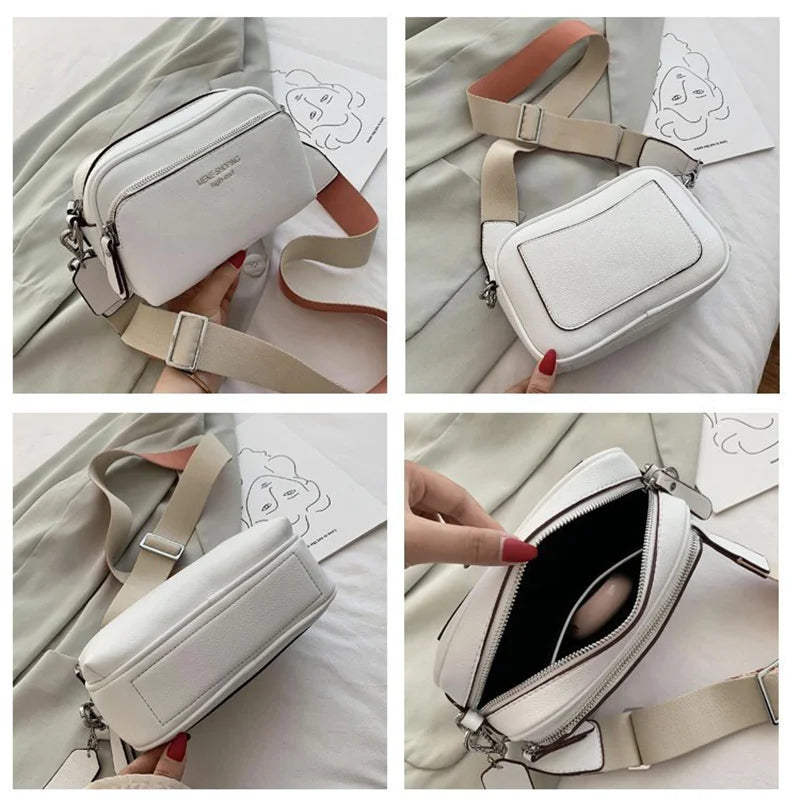 Small Shoulder Bag Women Party Wide Straps Casual Cross Body Bag