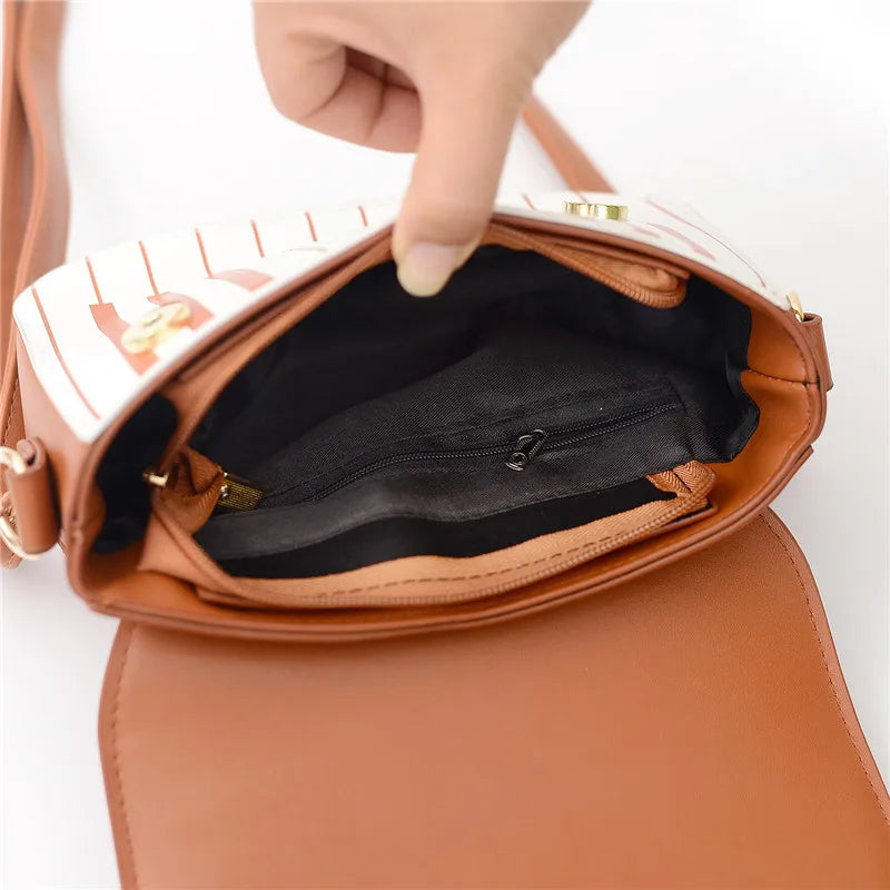 Piano Shoulder Bag Women Crossbody Square Top-handle