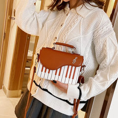 Piano Shoulder Bag Women Crossbody Square Top-handle