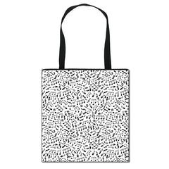 Piano Music Note Print Tote Bag Women Handbag Girls Shoulder Storage Bags