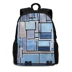 Mondrian Composition No 9 3D Print Backpack Dutch Oil Fine Painter