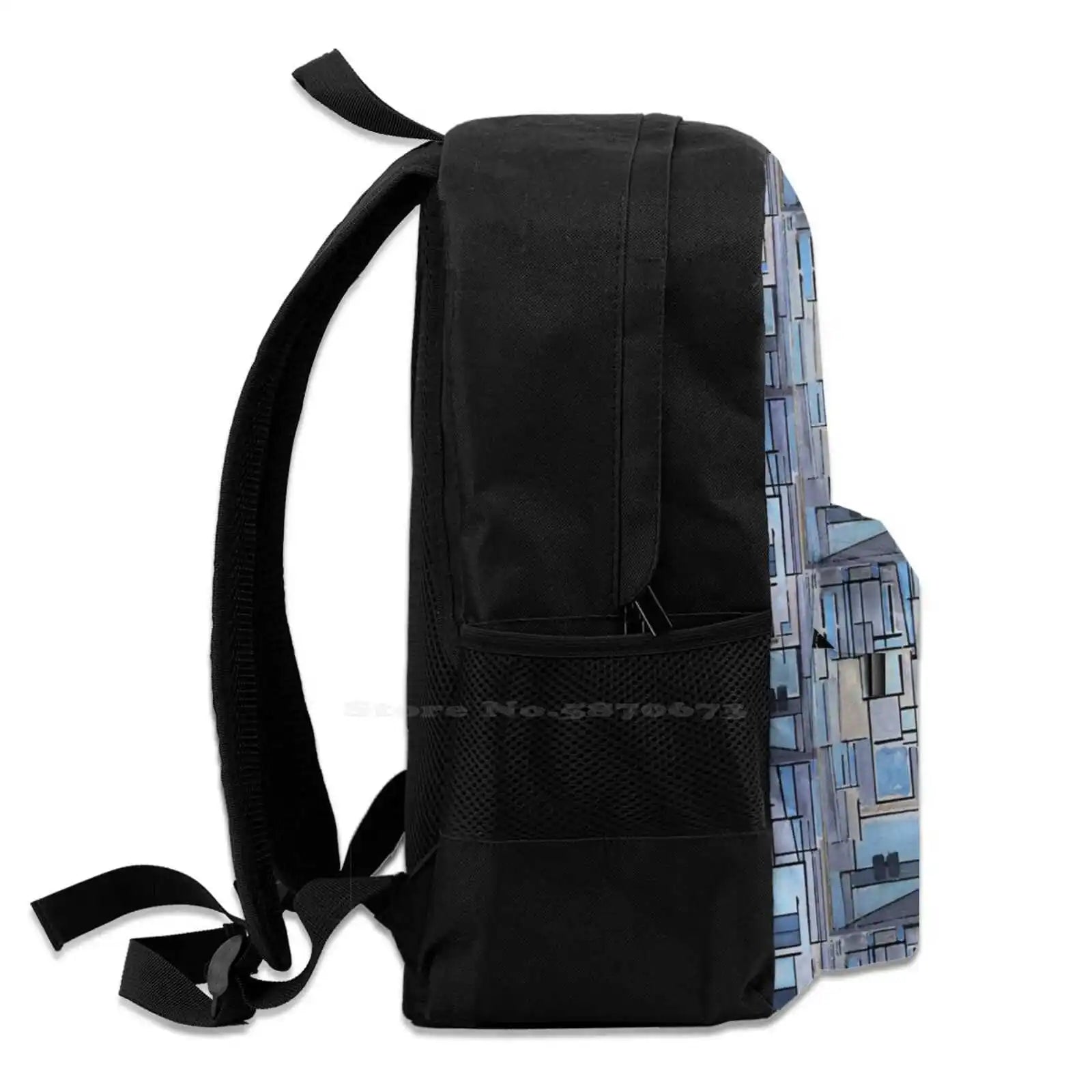 Piet Mondrian Composition No 9 Large Capacity Backpack