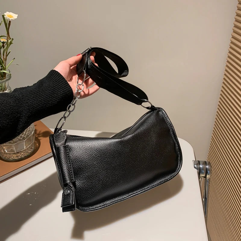 Leather Women's Shoulder Bag Chain Crossbody Bag Handbag