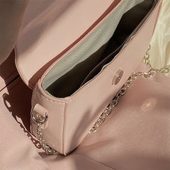 Pink Heart Small Square Shoulder Bag Chain Top Handle Messenger Bags