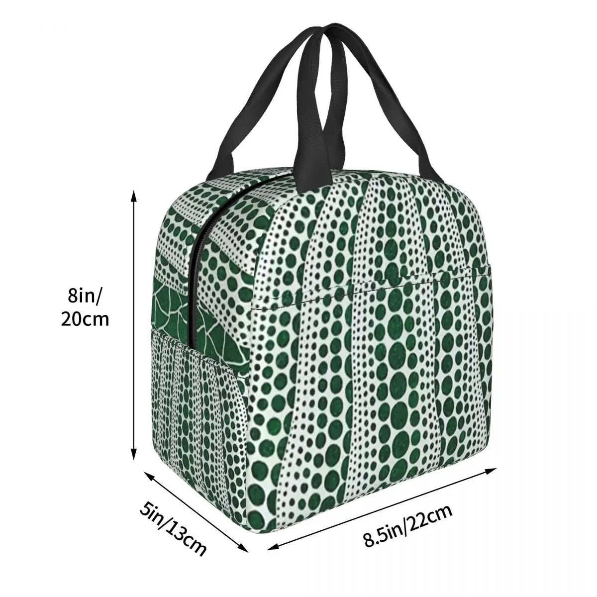 Pink Polka Dot Yayoi Kusama Abstract Art Insulated Lunch Tote Bag