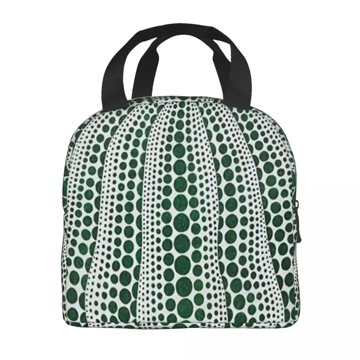 Pink Polka Dot Yayoi Kusama Abstract Art Insulated Lunch Tote Bag