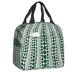 Pink Polka Dot Yayoi Kusama Abstract Art Insulated Lunch Tote Bag