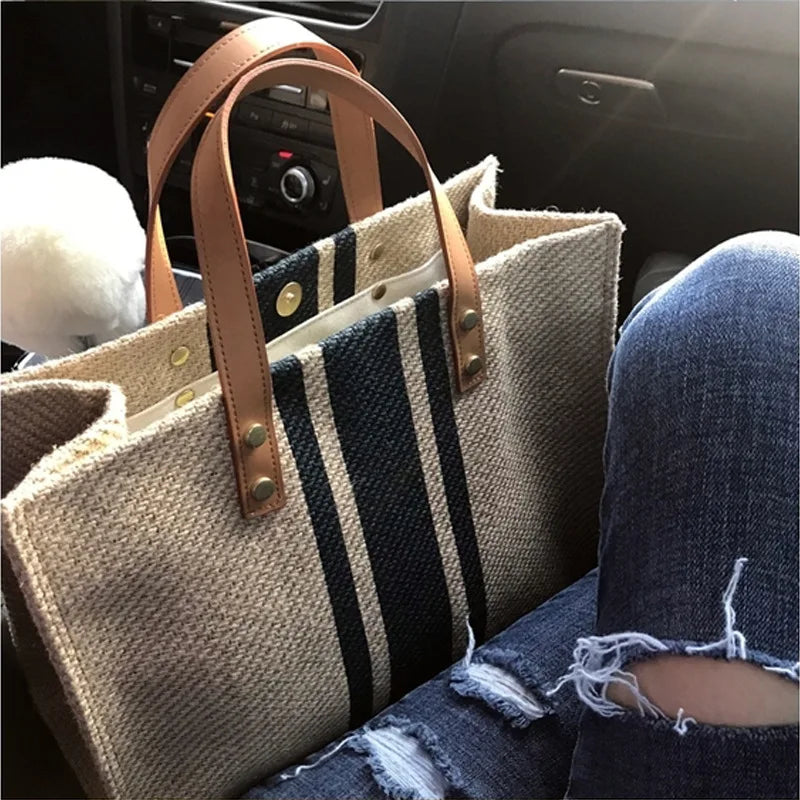 Pink Canvas Shoulder Bag Women Handbag Crossbody Purse