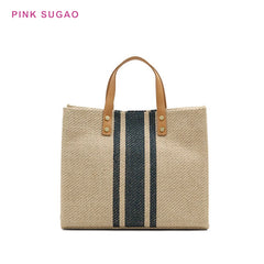 Pink Canvas Shoulder Bag Women Handbag Crossbody Purse