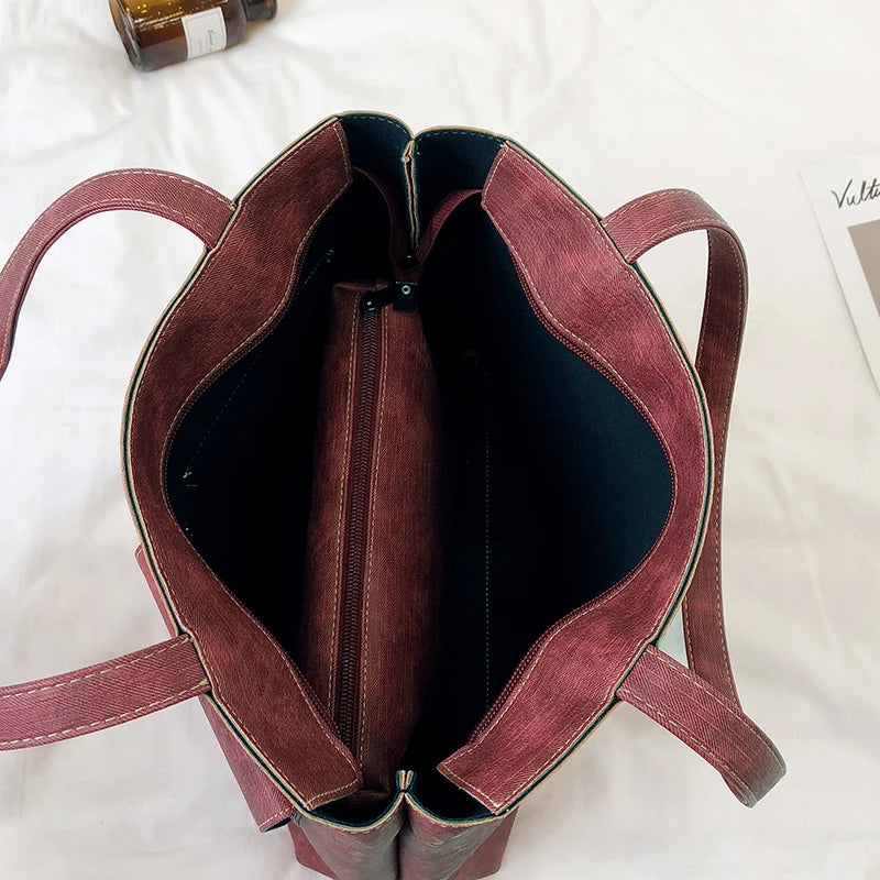 PinkSugao 2PCS Leather Shoulder Bag Handbags Tote Bag Women Purses
