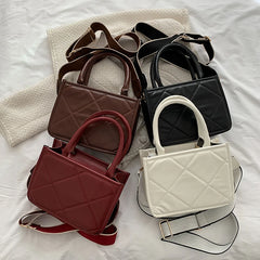 Plaid Women's Shoulder Bags Wide Strap Messenger Bags