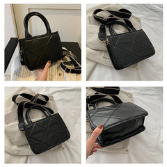 Plaid Women's Shoulder Bags Wide Strap Messenger Bags