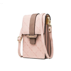 Plaid Print Small Crossbody Bag Mini PU Leather Messenger Bag Girls
