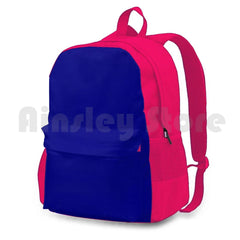 Solid Dark Blue Outdoor Hiking Backpack Waterproof Camping Travel