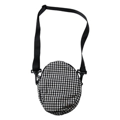 Plaid Baseball Cap Shoulder Bag with Embroidery Letter