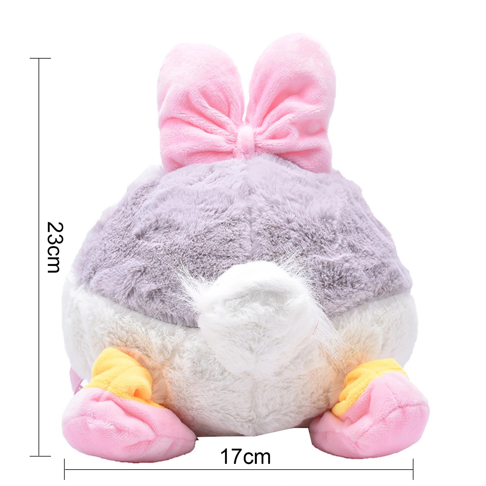 Plush Bow Shoulder Bag Winter Candy Duck Butt Small Round Pouch