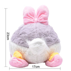 Plush Bow Shoulder Bag Winter Candy Duck Butt Small Round Pouch