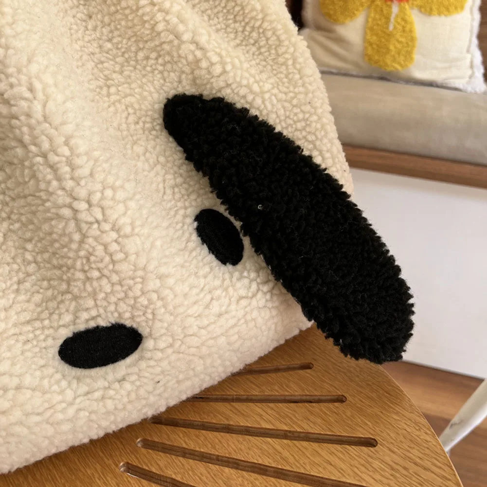Fluffy Underarm Bag Animal Pattern Large Capacity Casual