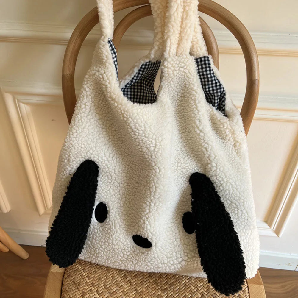 Fluffy Underarm Bag Animal Pattern Large Capacity Casual