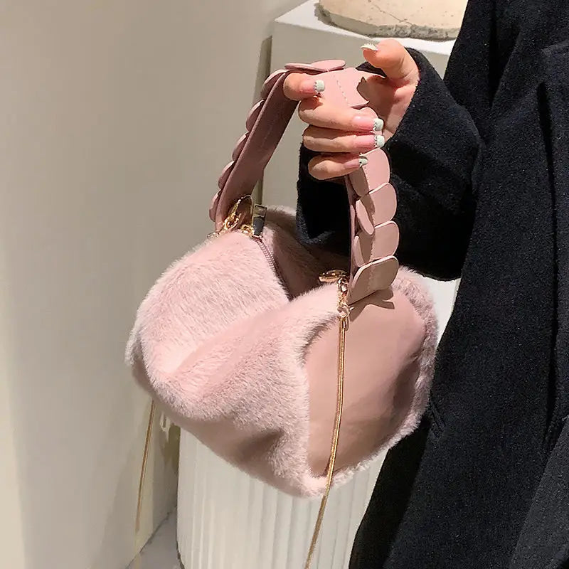 Winter Chain Shoulder Bags for Women Leather Crossbody Bag