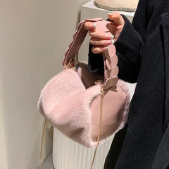 Winter Chain Shoulder Bags for Women Leather Crossbody Bag