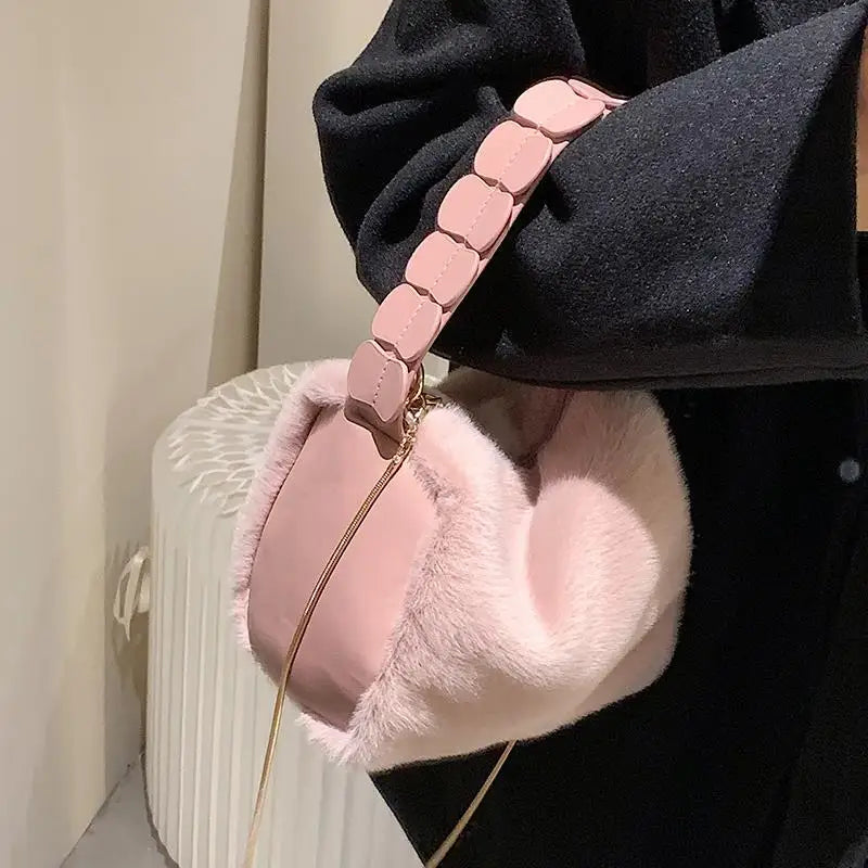 Winter Chain Shoulder Bags for Women Leather Crossbody Bag