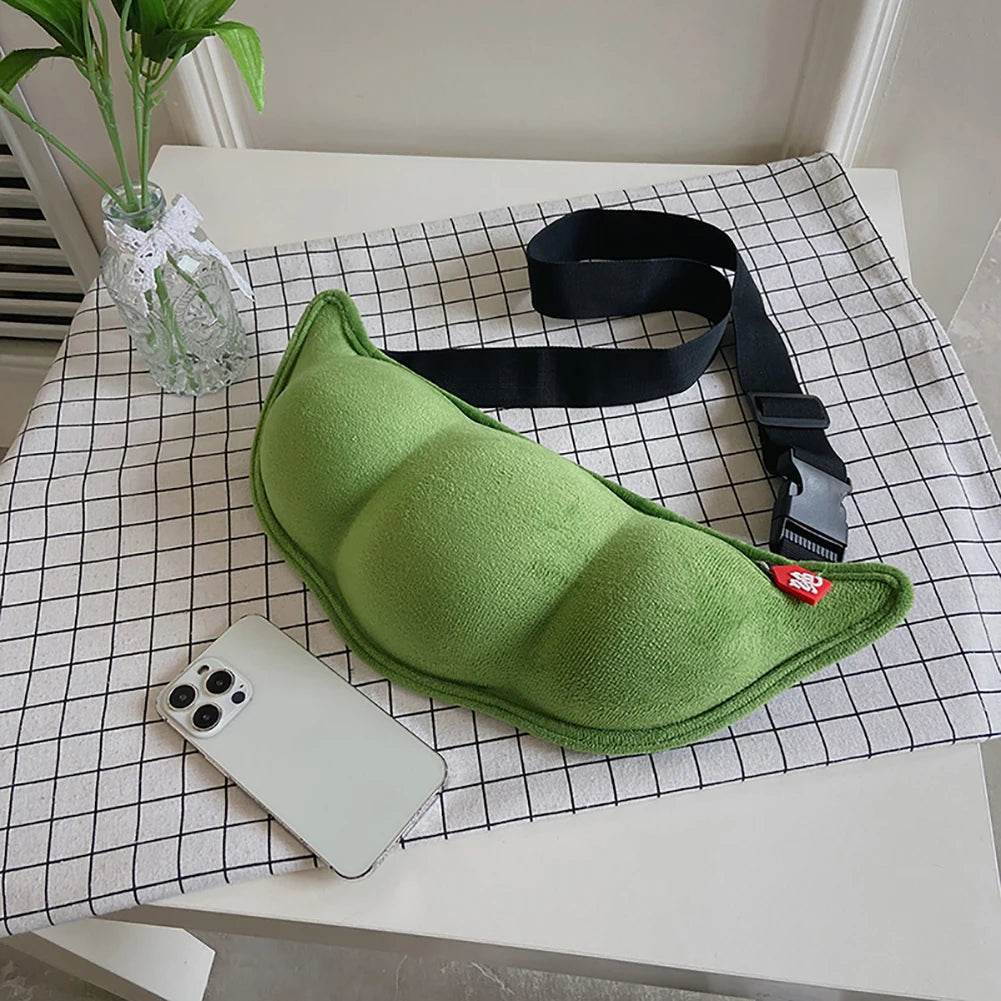Peas Shaped Cartoon Handbag Shoulder Bag Crossbody Phone Purse