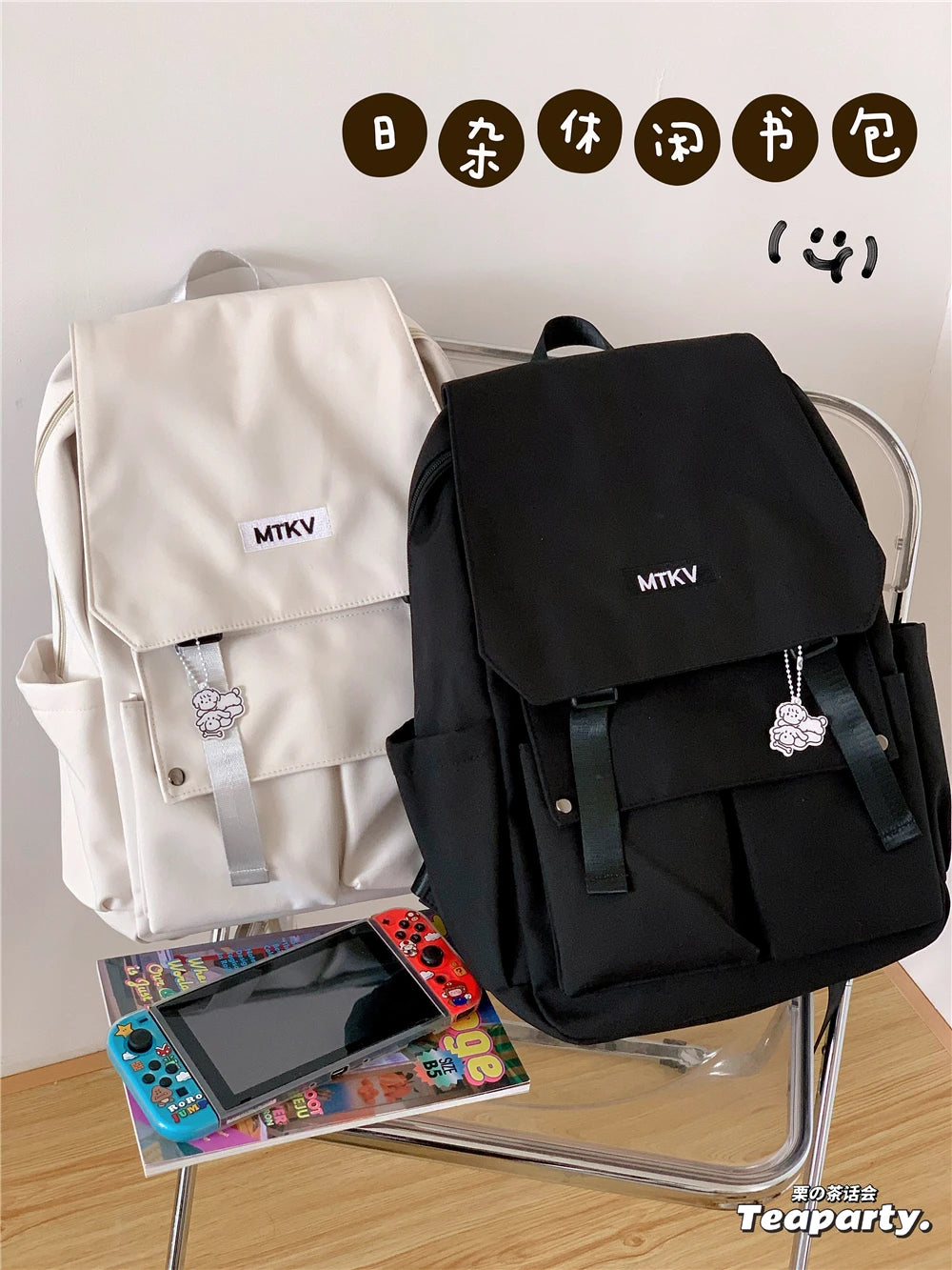 Polyester Waterproof Bag Large Capacity Travelling Bag Casual Schoolbag