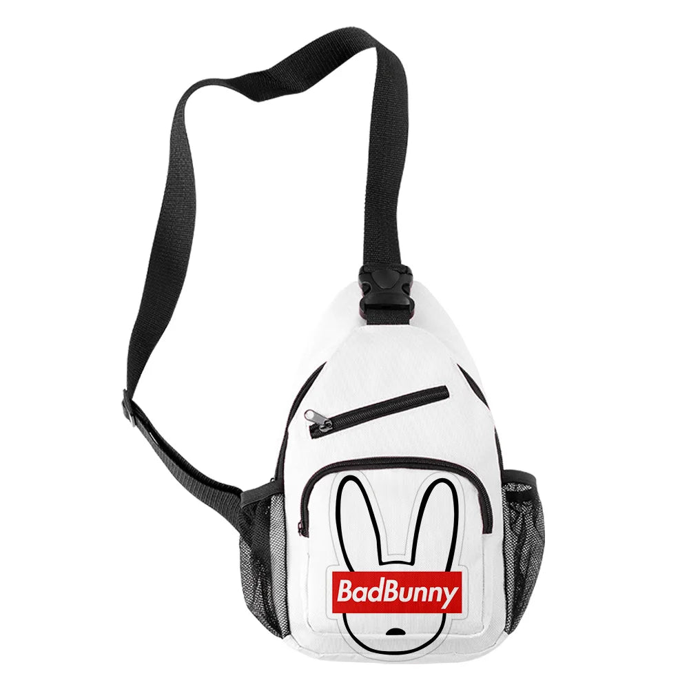 Bad Bunny Crossbody Chest Bag Waterproof Sports Travel 3D Print Shoulder Bag