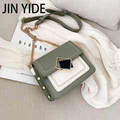 Women's Crossbody Bag Chain Strap Handbag PU Leather Messenger Bag