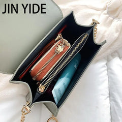 Women's Crossbody Bag Chain Strap Handbag PU Leather Messenger Bag