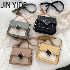 Women's Crossbody Bag Chain Strap Handbag PU Leather Messenger Bag