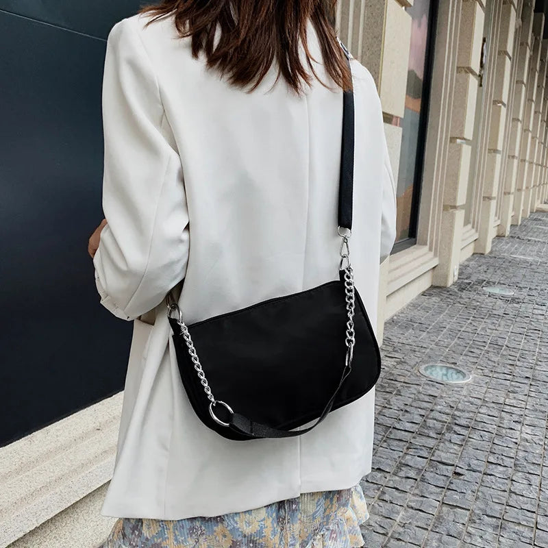 High Shoulder Bag Crossbody Chain Strap Underarm Bag
