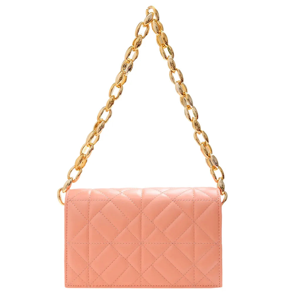 Geometric Pattern Shoulder Bags Small Women PU Leather Plain Messenger Bag