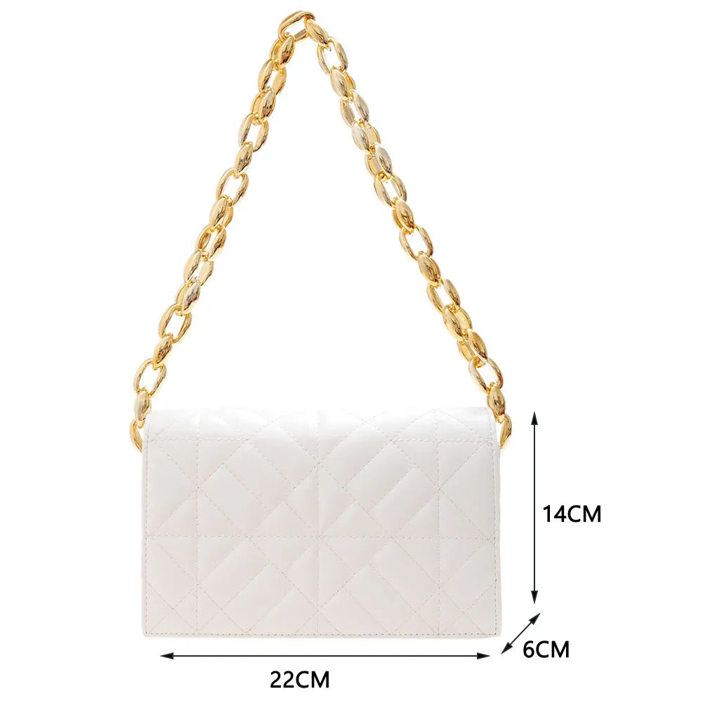 Geometric Pattern Shoulder Bags Small Women PU Leather Plain Messenger Bag