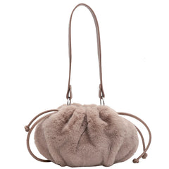 Plush Autumn And Winter Shoulder Bag Western Style Messenger Bag