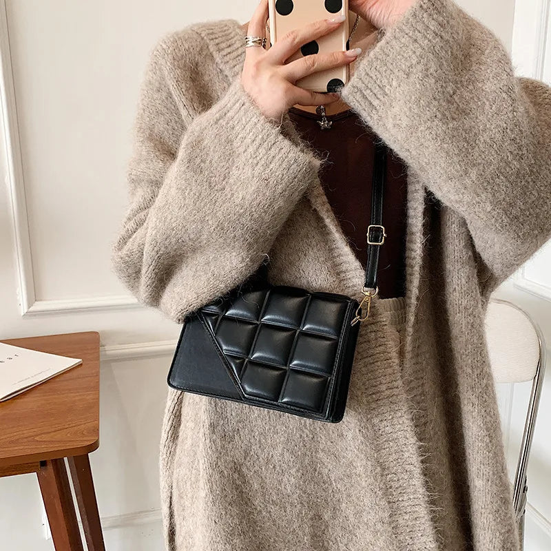 Rhombus Women's Bag Texture Shoulder Bag All-match Messenger Bag Women Handbags